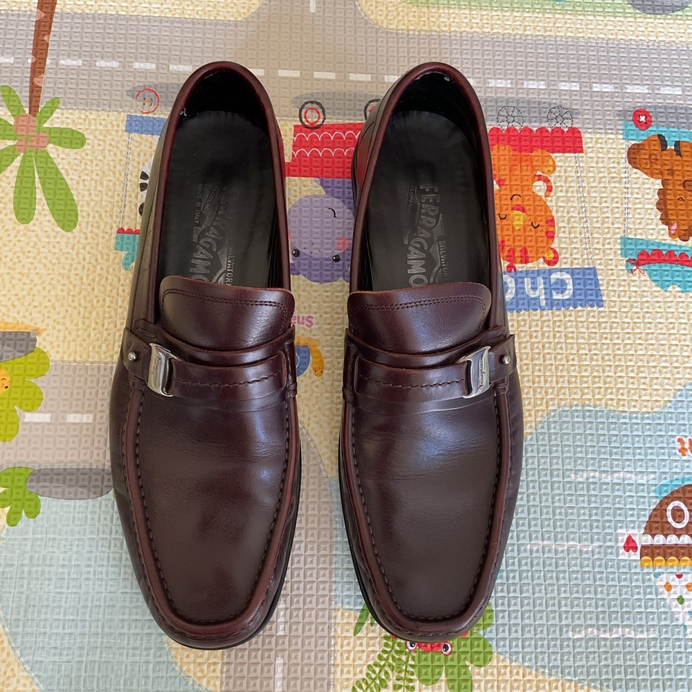 Salvatore Ferragamo Men's Brown Dress Shoes Size D 8.5